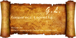 Gasparecz Leonetta névjegykártya